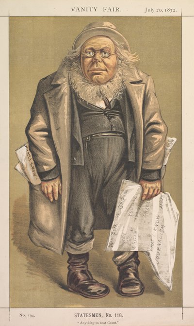 Vanity Fair: Statesman, nro 118 "Anything to Beat Grant" tekijältä Thomas Nast