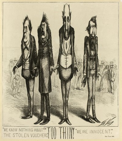Emme tiedä mitään varastetuista tositteista tekijältä Thomas Nast