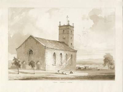 (Alempi) Gornal Church: seepiapiirros tekijältä Thomas Peploe Wood