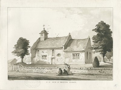 Blurton Church: seepiapiirustus tekijältä Thomas Peploe Wood