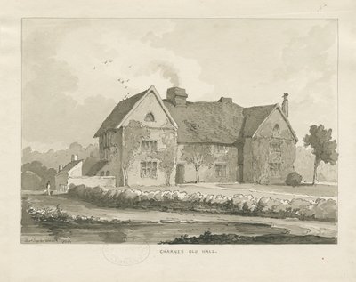 Charnes Hall: seepiapiirustus tekijältä Thomas Peploe Wood