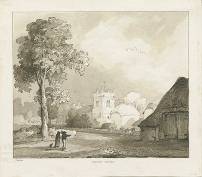Colton Church: seepiapiirustus tekijältä Thomas Peploe Wood