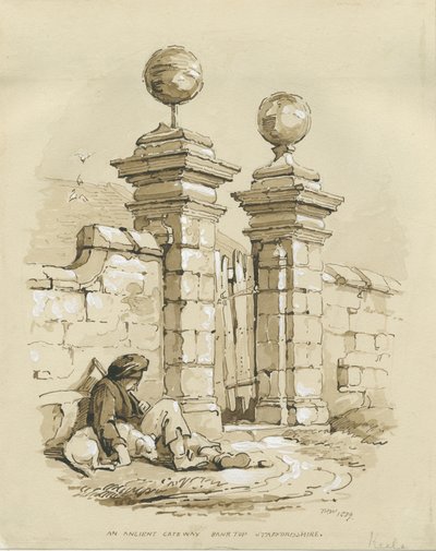 Colwich - Ancient Gateway at Bank Top: seepiapiirros tekijältä Thomas Peploe Wood