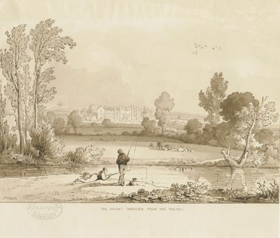 Colwich - Mount Nunnery: seepiapesupiirros, 1837 tekijältä Thomas Peploe Wood