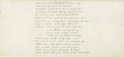 Colwich - Wolseley Monumentin kirjoitus: kynä, nd [1839] (Käsikirjoitus) tekijältä Thomas Peploe Wood