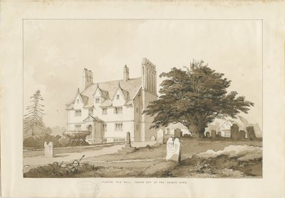 Forton Hall: pesupiirustus, nd [?1838] (piirustus) (piirustus) tekijältä Thomas Peploe Wood