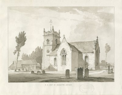 Haughton Church: seepiapiirustus tekijältä Thomas Peploe Wood