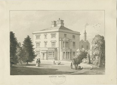 Haughton Rectory: pesupiirustus tekijältä Thomas Peploe Wood