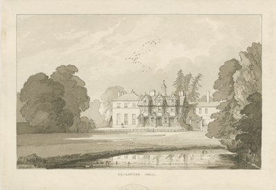 Seighford Hall: seepiapesupiirros tekijältä Thomas Peploe Wood