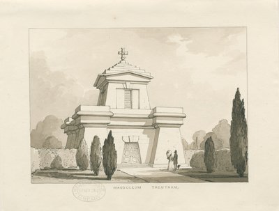 Trentham - Mausoleumi: kynä- ja pesupiirustus, nd [?1838] (piirustus) tekijältä Thomas Peploe Wood