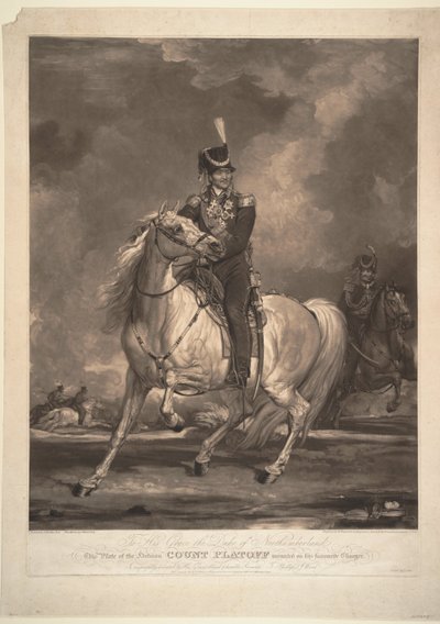 Kreivi Matvei Ivanovitš Platovin muotokuva 1757-1818, 1815 tekijältä Thomas Phillips