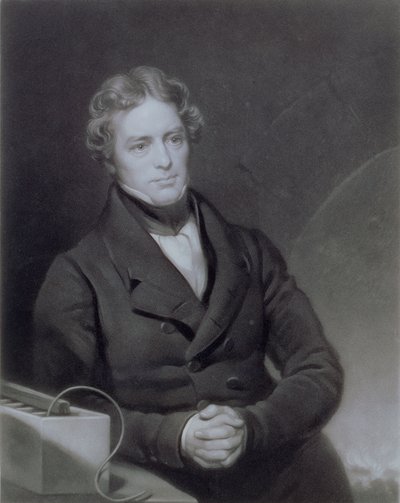 Henry Cousinsin (k.1864) kaivertama Michael Faradayn (1791-1867) muotokuva n. 1841 tekijältä Thomas Phillips