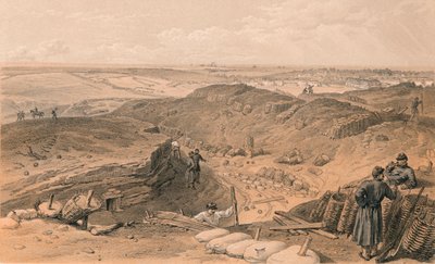 Malakoffin, Battery Gervaisin ja Redanin takaosan oja, 1856 tekijältä Thomas Picken