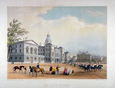 Horse Guards, Westminster, Lontoo, 1851 tekijältä Thomas Picken