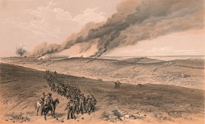 Redan and Advanced Trenches of British Right Attack, 1856 tekijältä Thomas Picken