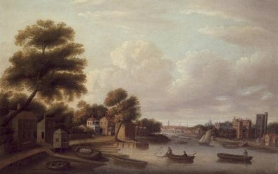 Näkymä Thamesille Lambethin palatsissa tekijältä Thomas Priest