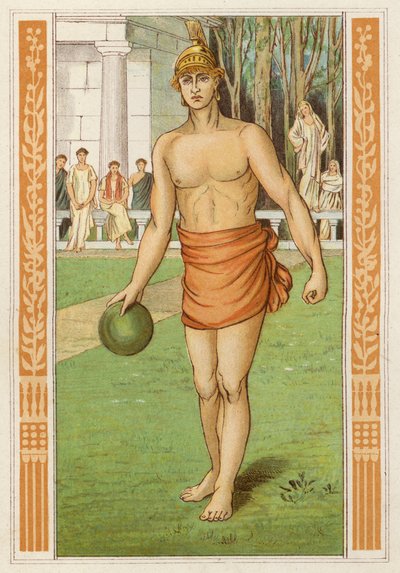 Perseus valloittaa Larissan peleissä (värilitho) tekijältä Thomas Ralph Spence