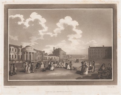 The Steine An Excursion to Brighthelmstone, 1. kesäkuuta 1790, 1. kesäkuuta 1790. Tekijät: Thomas Rowlandson, Samuel Alken. tekijältä Thomas Rowlandson, Samuel Alken