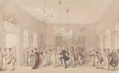 Tanssiaiset Scarboroughissa tekijältä Thomas Rowlandson