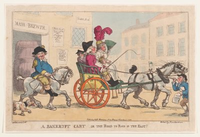 Konkurssiin mennyt kärry eli tie raunioille idässä!, 5.11.1799., 5.11.1799. tekijältä Thomas Rowlandson