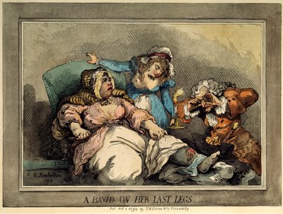 Bowd on hänen viimeiset jalat, 1792 tekijältä Thomas Rowlandson