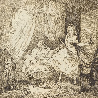 Sängynlämmitin, c. 1785. tekijältä Thomas Rowlandson