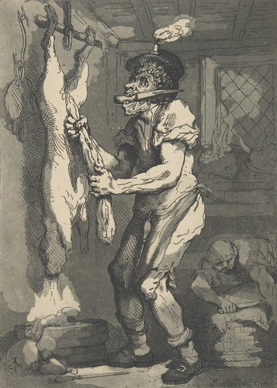 Teurastaja, 1. tammikuuta 1790, 1. tammikuuta 1790. tekijältä Thomas Rowlandson
