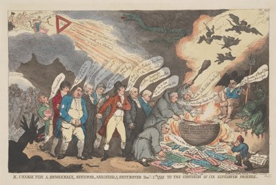 ”Demokratian viehätysvoima” – arvosteltu, analysoitu ja tuhottu 11. tammikuuta 1799, sen kannattajien hämmennykseksi tekijältä Thomas Rowlandson