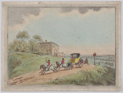 A Coach and Four from, Rustic Sketches, 1787 ., 1787 . tekijältä Thomas Rowlandson