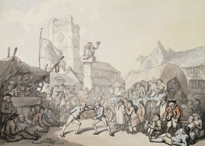 Cornish paini-ottelu, tekijältä Thomas Rowlandson
