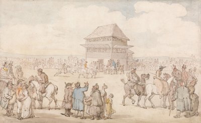 Kilpailutapahtuma, jossa oli paljon väkeä tekijältä Thomas Rowlandson