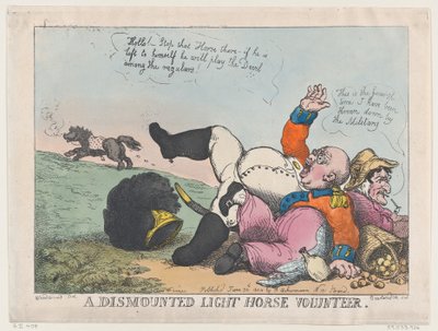 A Discounted Light Horse Volunteer, 30. kesäkuuta 1804, 30. kesäkuuta 1804. tekijältä Thomas Rowlandson
