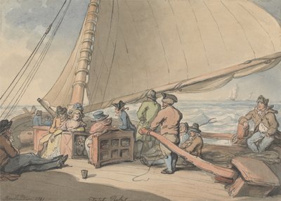 Hollantilainen paketti nousevassa tuulessa tekijältä Thomas Rowlandson