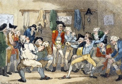 Miekkailu-ottelu tekijältä Thomas Rowlandson