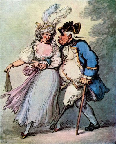 Ranskalainen fregatti hinaamassa englantilaista sotamiestä satamaan, 1700-luvun loppu - 1800-luvun alku, 1929. tekijältä Thomas Rowlandson