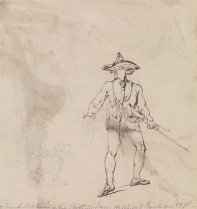 Ranskalainen aatelismies metsästämässä tekijältä Thomas Rowlandson