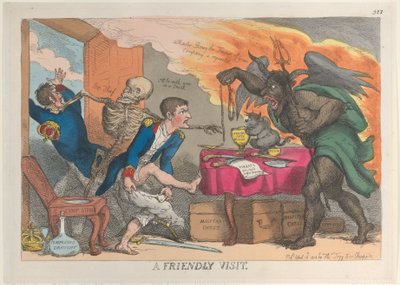 Ystävällinen vierailu, 16. huhtikuuta 1814, 16. huhtikuuta 1814. tekijältä Thomas Rowlandson