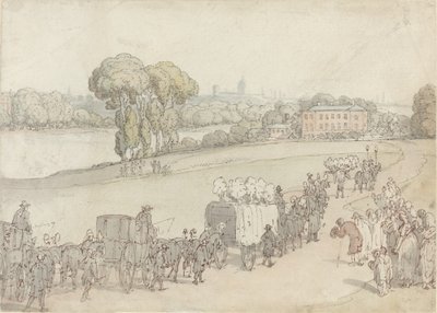 Hautajaiskulkue tekijältä Thomas Rowlandson