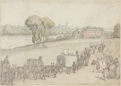 Hautajaiskulkue tekijältä Thomas Rowlandson