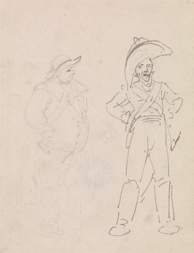 Jandarmi ja toinen mies tekijältä Thomas Rowlandson