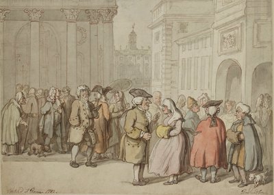 Ryhmä luonnosteltu Roomassa, 1770-1820 tekijältä Thomas Rowlandson