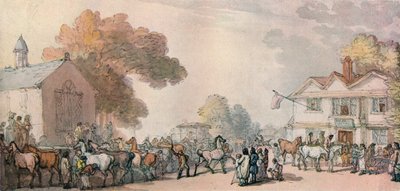 Hevosmessut Southamptonissa, 1820, 1918 tekijältä Thomas Rowlandson