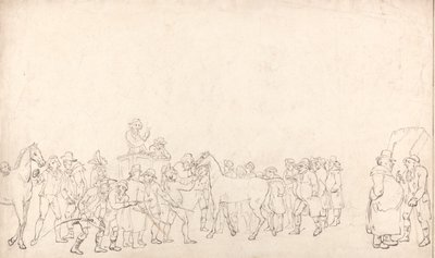 Hevosmyynti Hopkinsin varastolla (Yleiskatsaus) tekijältä Thomas Rowlandson
