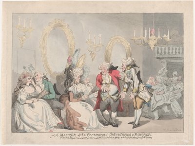 Seremoniamestari esittelee kumppanin, 24. marraskuuta 1795., 24. marraskuuta 1795. tekijältä Thomas Rowlandson