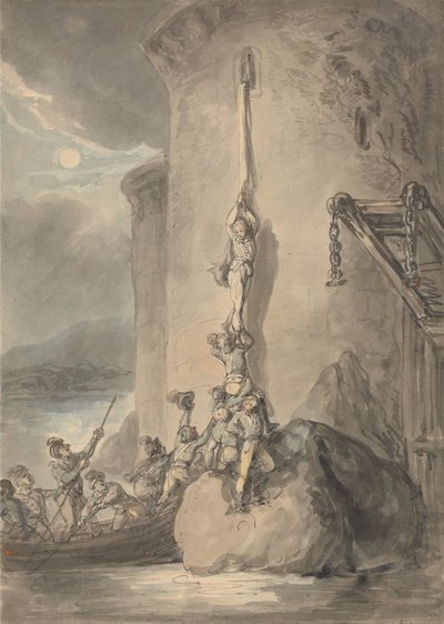 Sotilaallinen seikkailu tekijältä Thomas Rowlandson