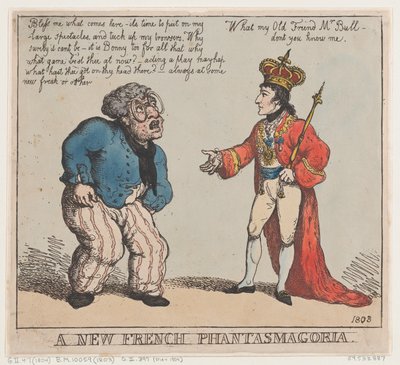 Uusi ranskalainen fantasmagoria, 1803, 1803. tekijältä Thomas Rowlandson