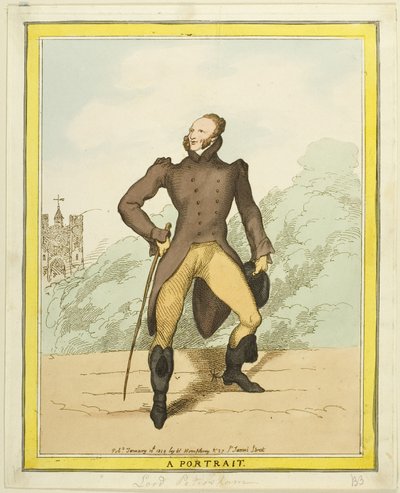 Muotokuva: Lord Petersham tekijältä Thomas Rowlandson