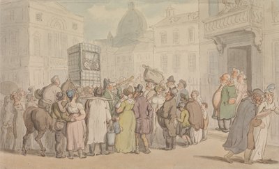 Punch ja Judy -esitys tekijältä Thomas Rowlandson