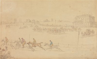 Kilpailu Knavesmiressa Yorkissa tekijältä Thomas Rowlandson
