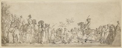 Joukkojen katselmus Hyde Parkissa tekijältä Thomas Rowlandson